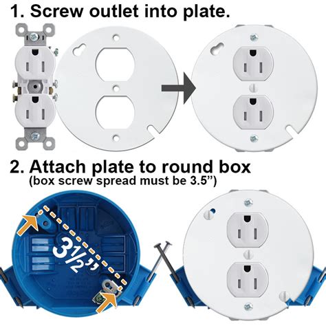 round lighting junction box convert duplex|plug in round ceiling box.